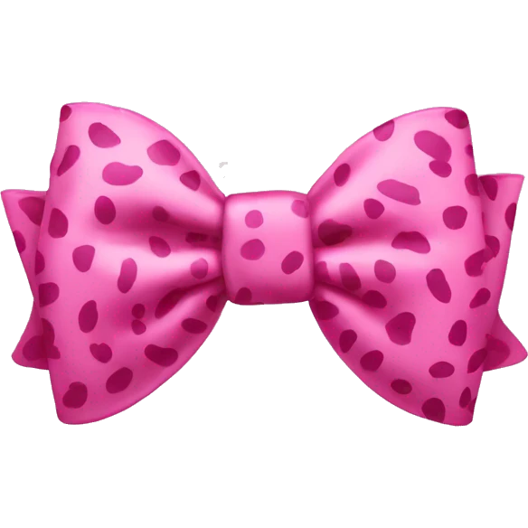 Pink lepord bow  emoji