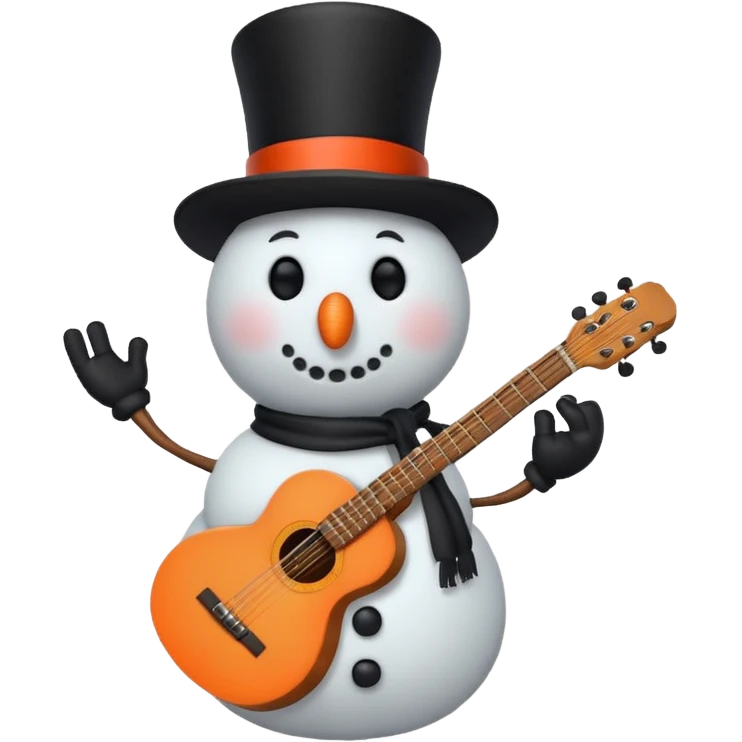 Snowman with Musical Instrument emoji
