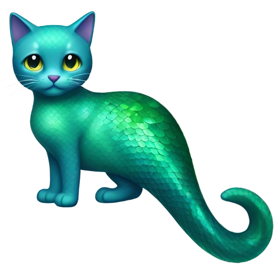 cat with a mermaid tail emoji