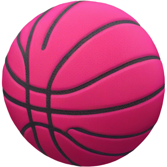 Pink basketball emoji