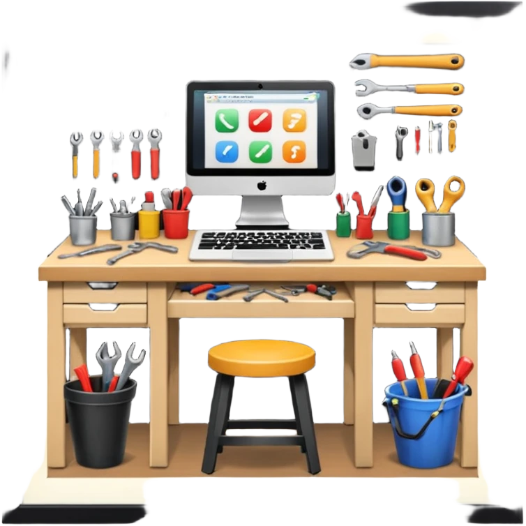 workshop black emoji