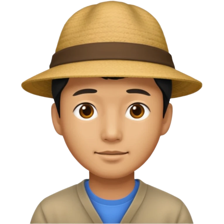 Asian man with hat emoji