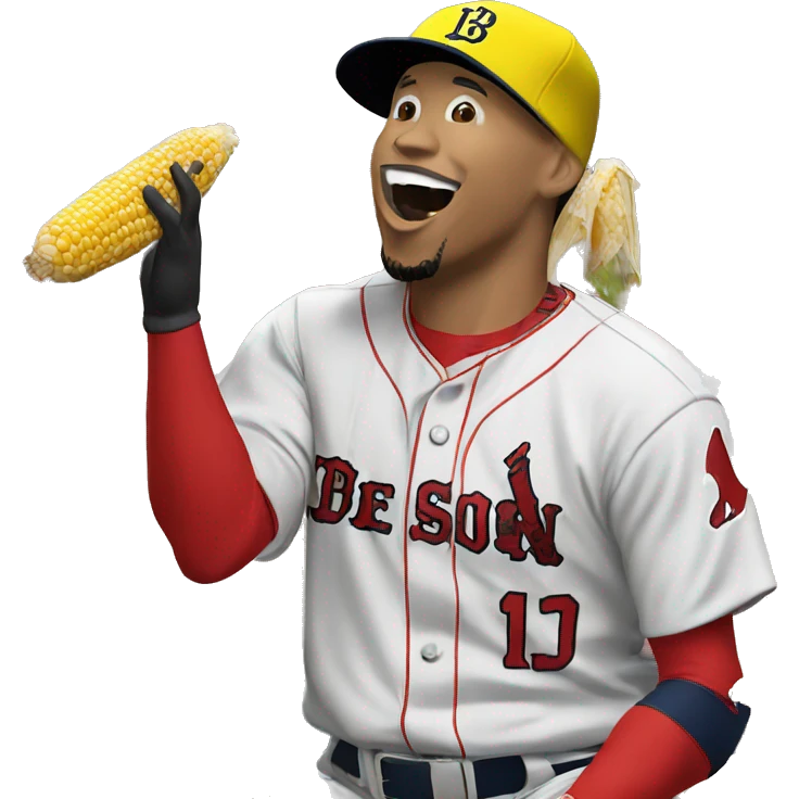 Mookie betts eating corn emoji
