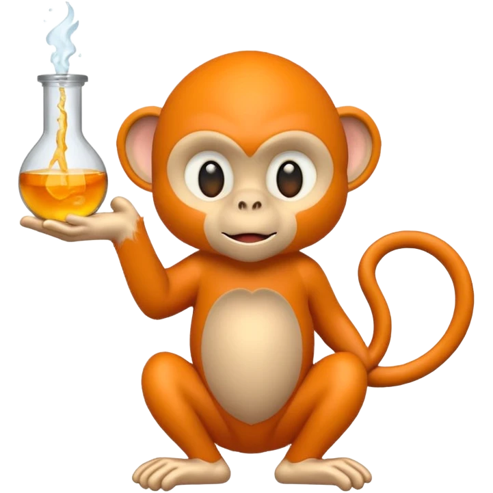 scienist orange monkey emoji