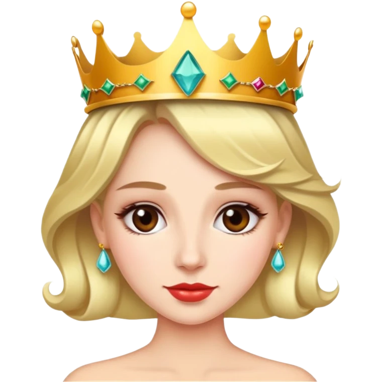 Woman wearing cocktail crown emoji