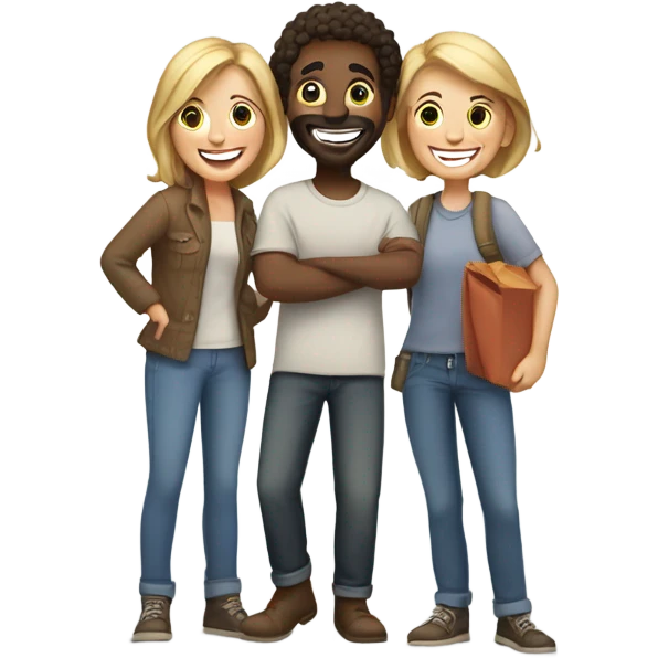 happy homeless white people emoji