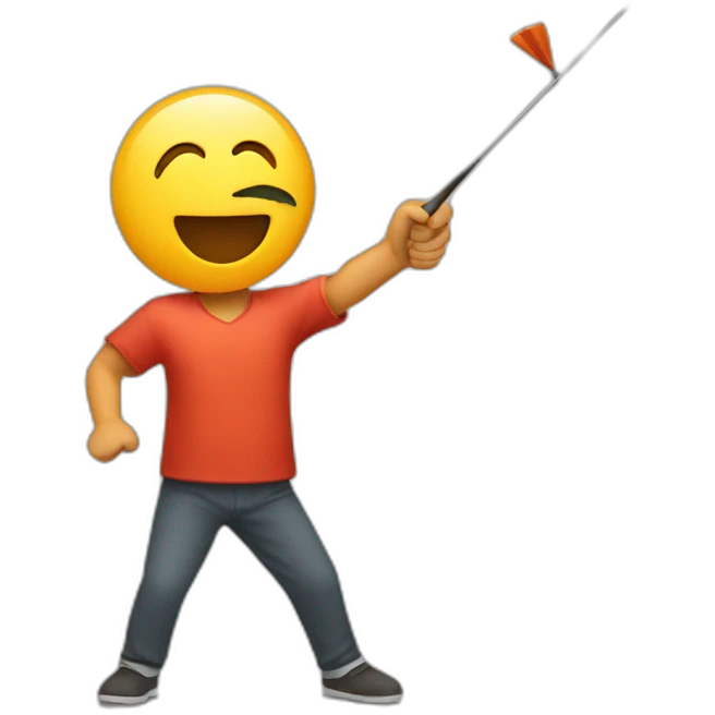 Throwing a Dart emoji
