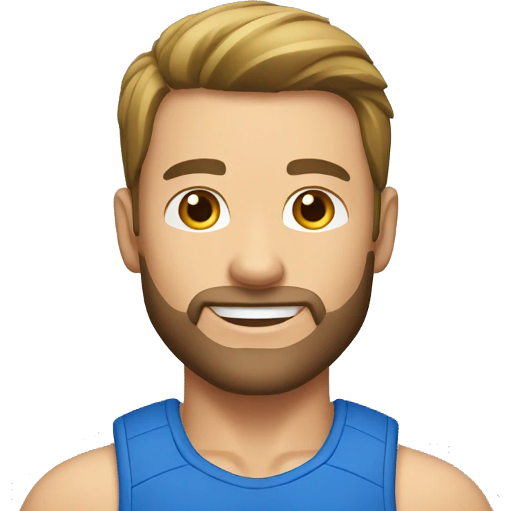 white fitness trainer male emoji