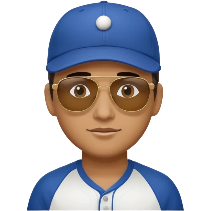 Un moreno con gloc y una gorra emoji