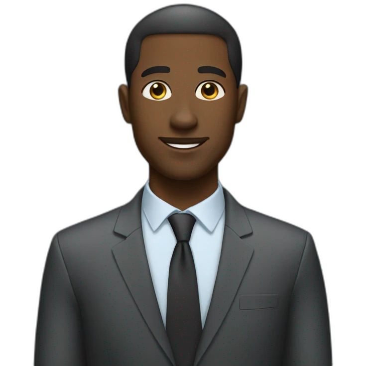 black man manager marketing emoji