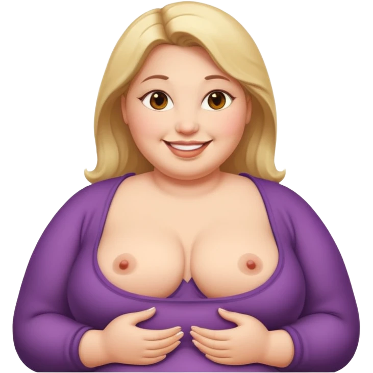 Obese women boobs emoji