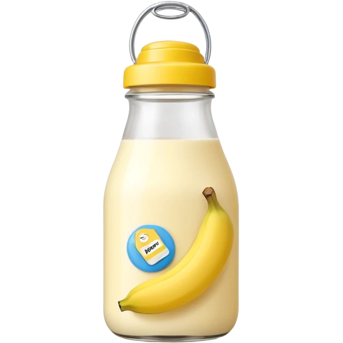 baby Milk bottle with banana tag emoji