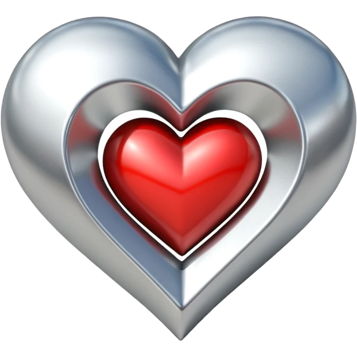 Heart folding in on itself (impossible geometry) emoji