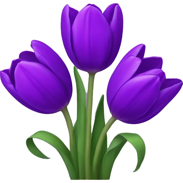 purple tulips emoji