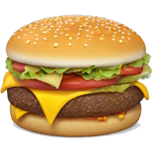 Pez comiendo hamburguesas  emoji