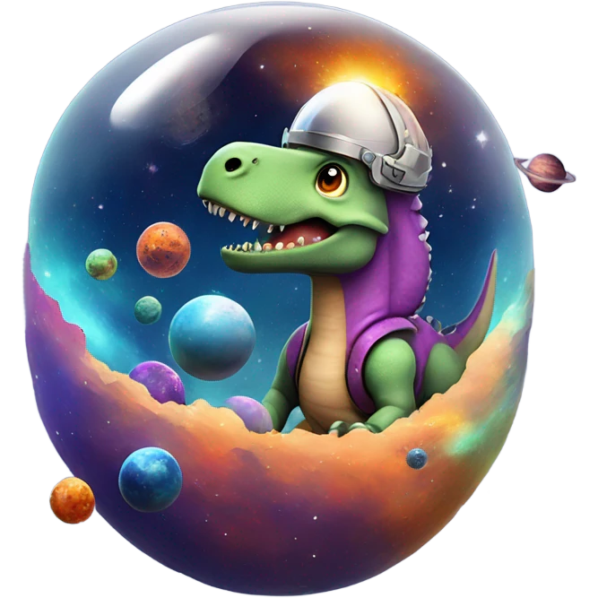 Dinosaur in space emoji