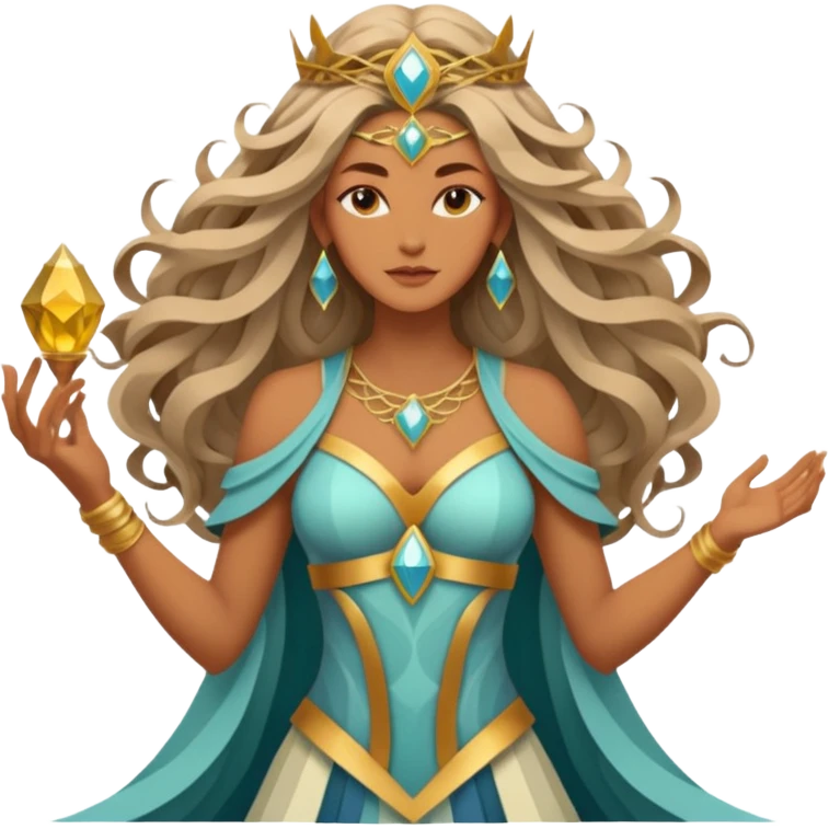 fantasy magic tarot card low poly goddess calcio emoji