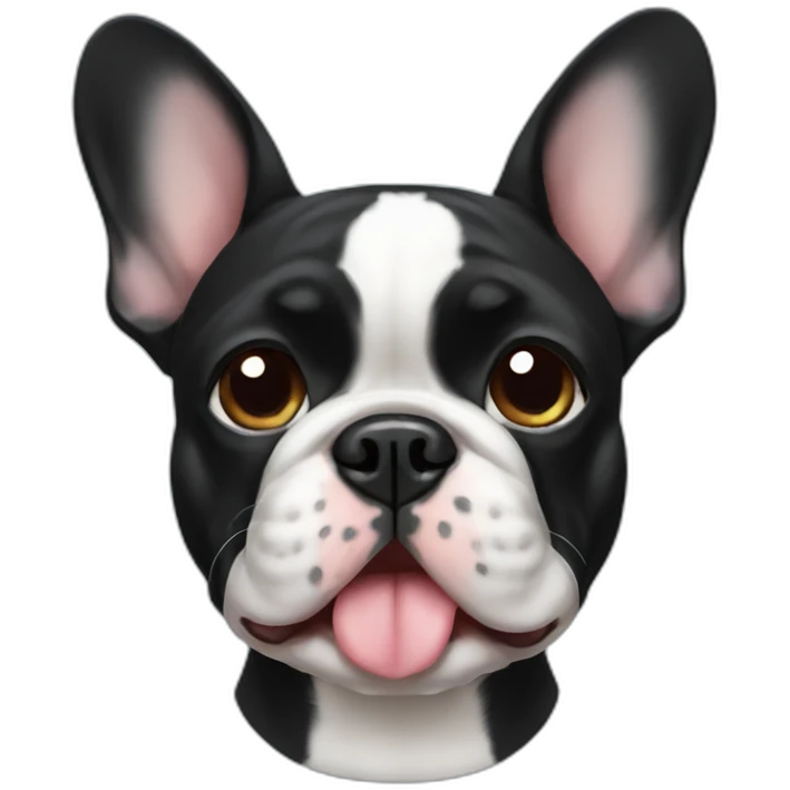 Black French bulldog emoji