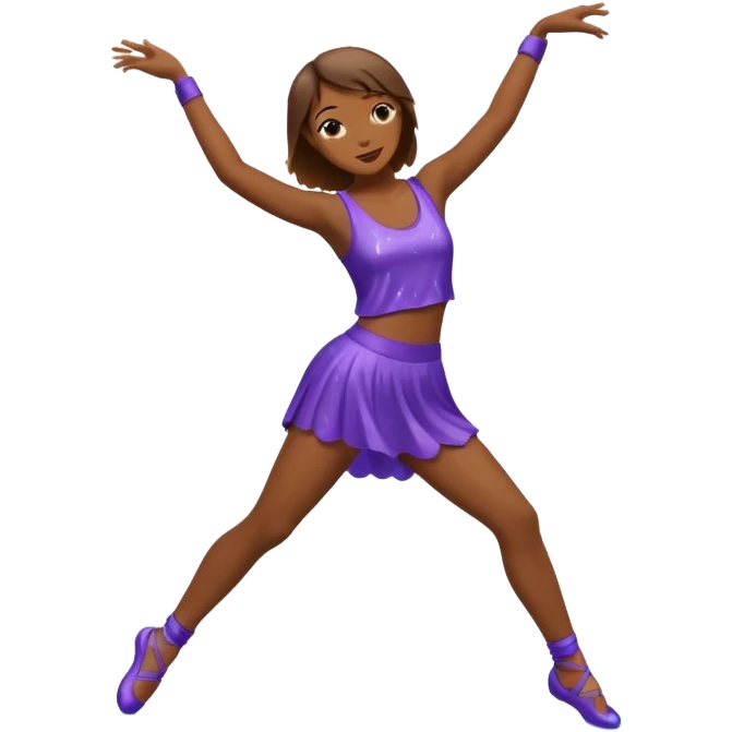 Brown silhouette female dancer in the rain emoji