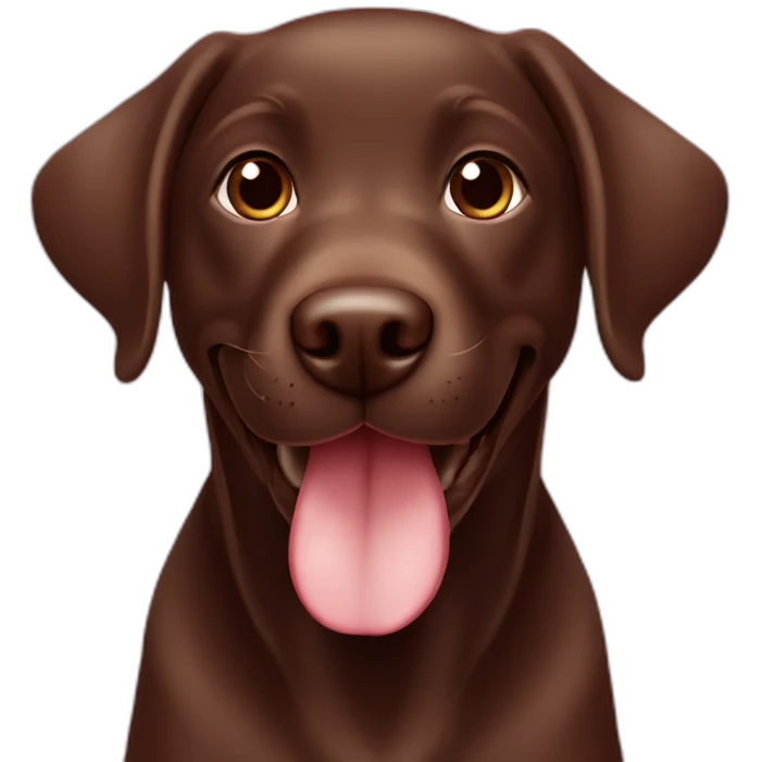 Chocolate labrador puppie happy emoji
