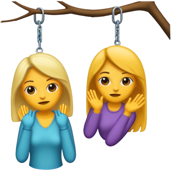 Two dead women hanging out emoji