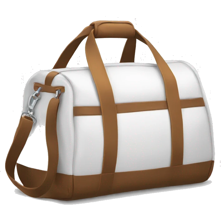 white shoulder gym bag emoji