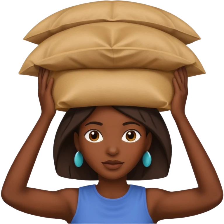 African woman carrying things on her head emoji