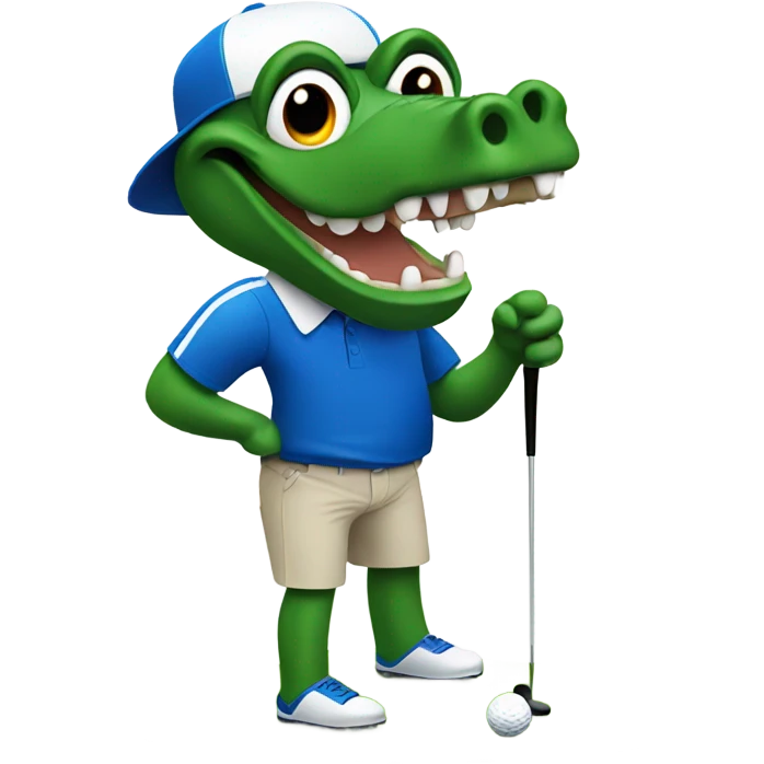 Florida gator playing golf  emoji