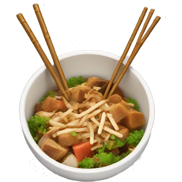 Bowl with chop sticks emoji