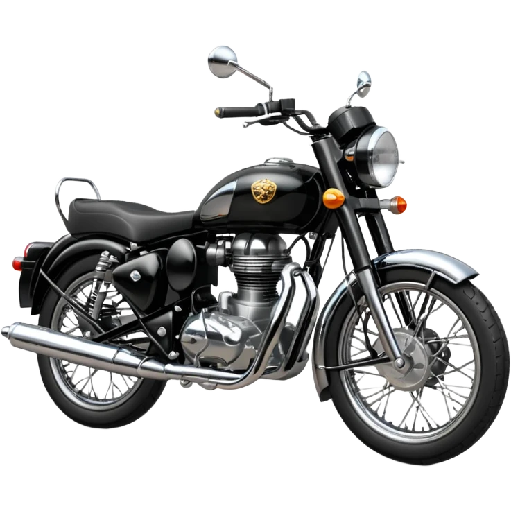 Royal Enfield in black colour  emoji