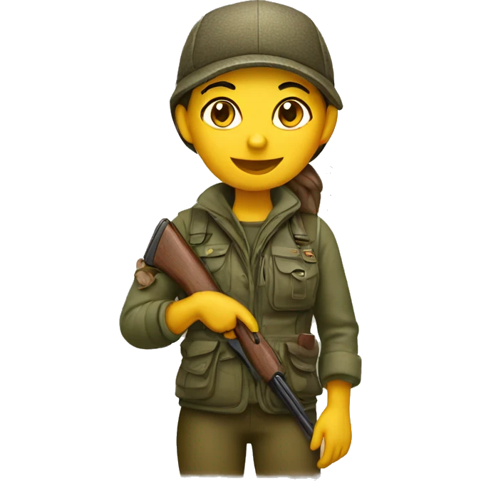 Woman duck hunter emoji