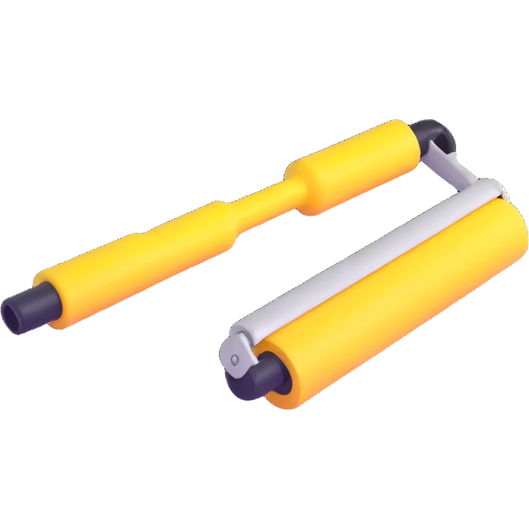 paint roller with yellow handle emoji