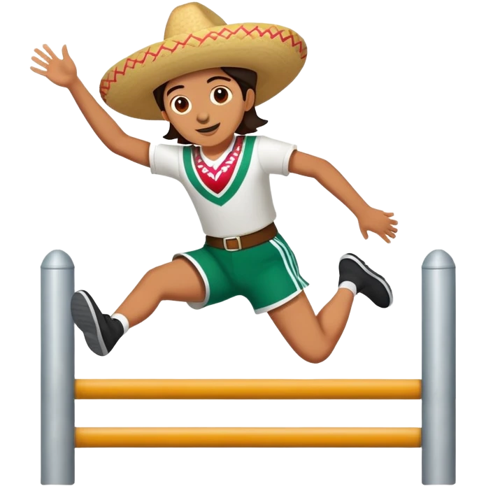 A Mexican jumping over the border  emoji