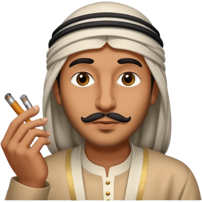 An Arab man smoking emoji