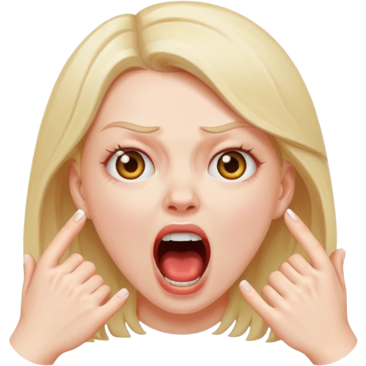 white girl screaming  emoji