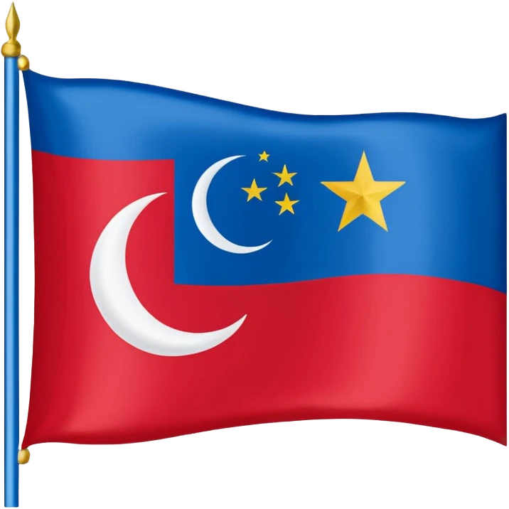 create an east turkestan flag emoji. the shape of flag is like usual flag emojis alright emoji