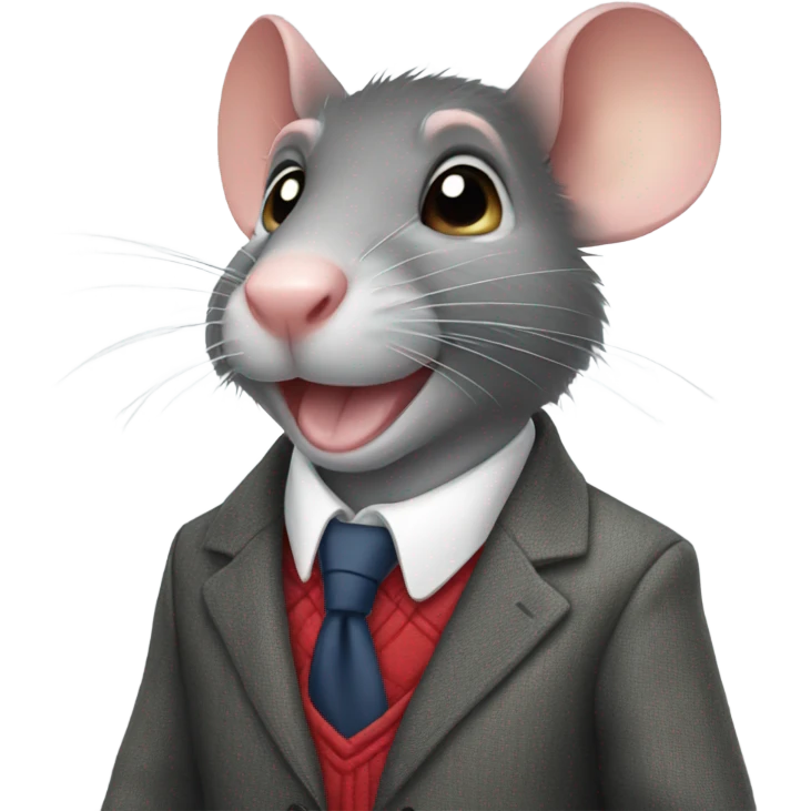 Preppy rat emoji
