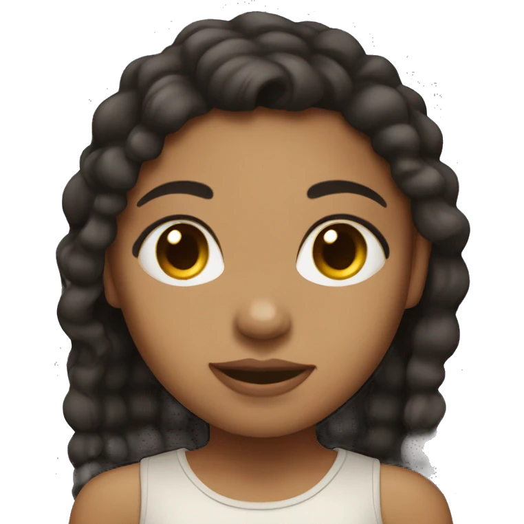 Light skin dark hair girl emoji