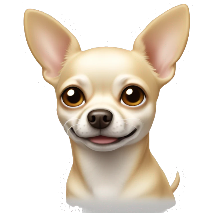 cream colored chihuahua with white forehead marking emoji