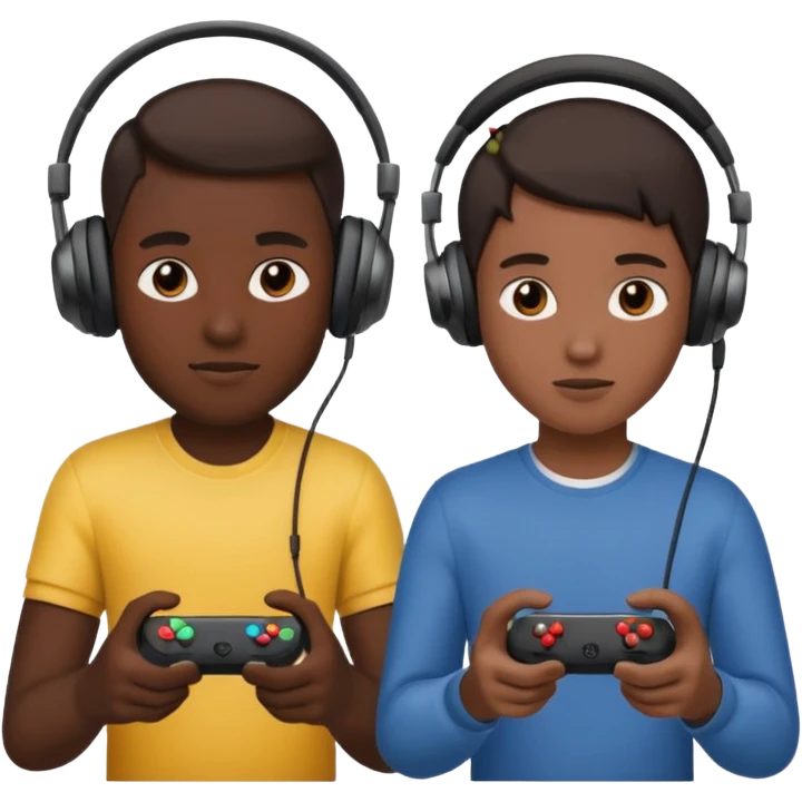 Dos personas jugando video juegos  emoji