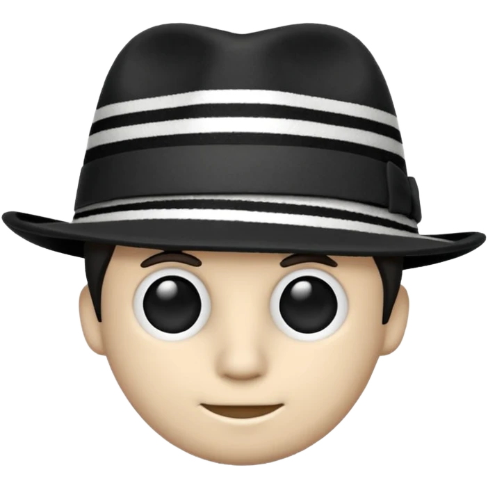 striped Fedora emoji