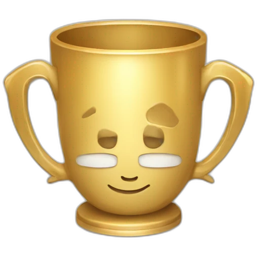 cute-plate with a trophy emoji