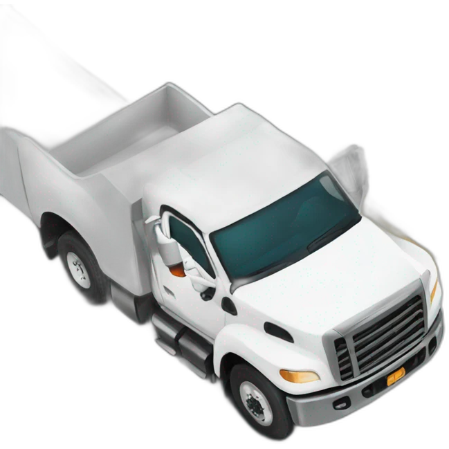 big white truck seen from top  emoji