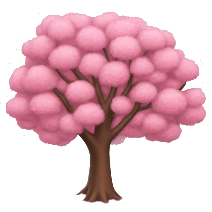 Pink tree emoji