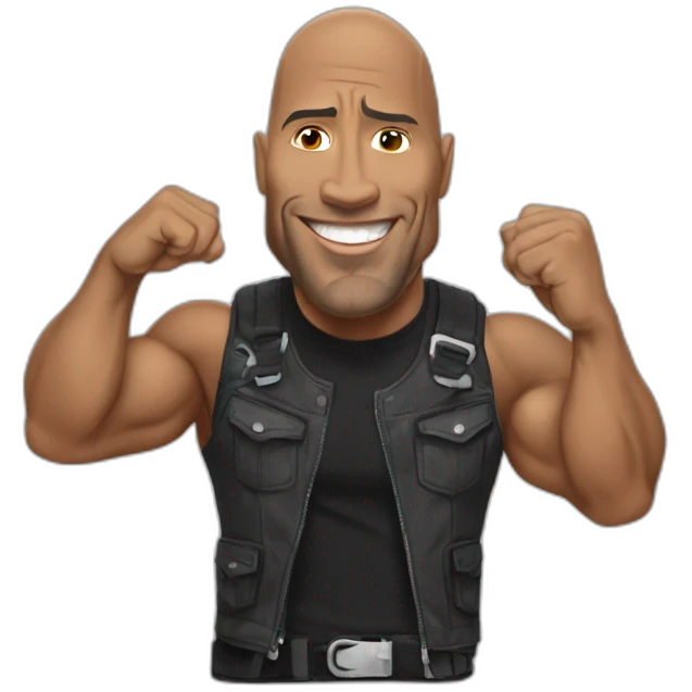 The rock qui fait un pouce en l'air emoji