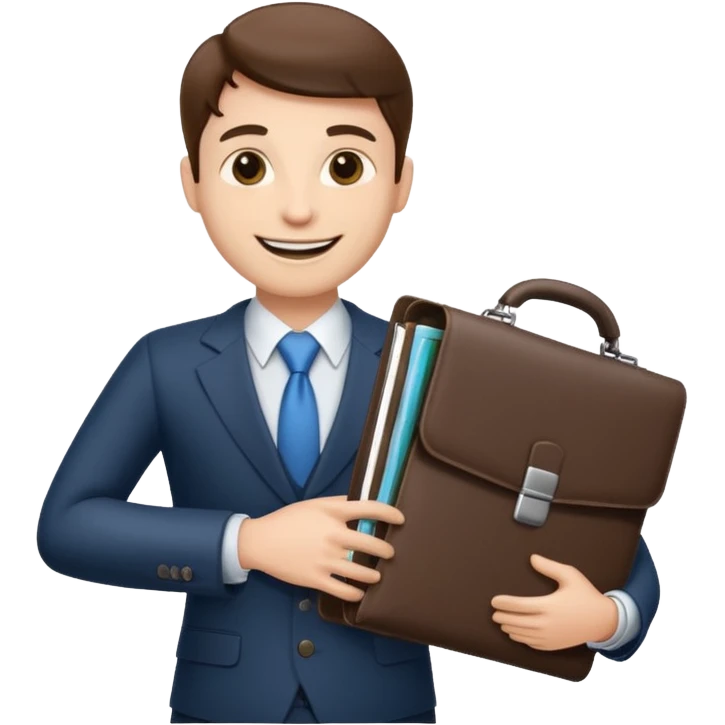 a financier with a portfolio emoji
