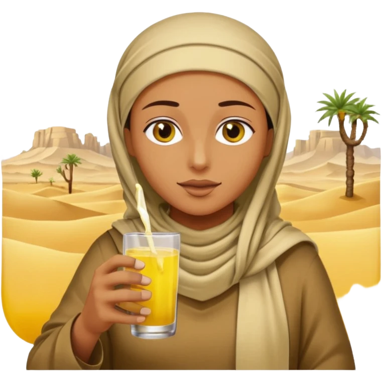 Ein Kamel welches ein Glass mit gelber Flüssigkeit trinkt üssigkei trinkt emoji