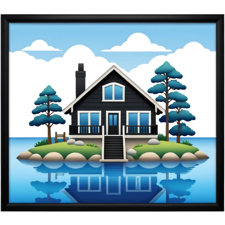 Lake house emoji