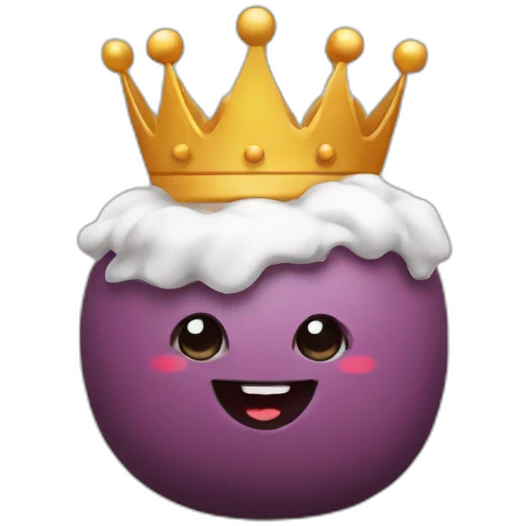 A sweet potate with crown emoji