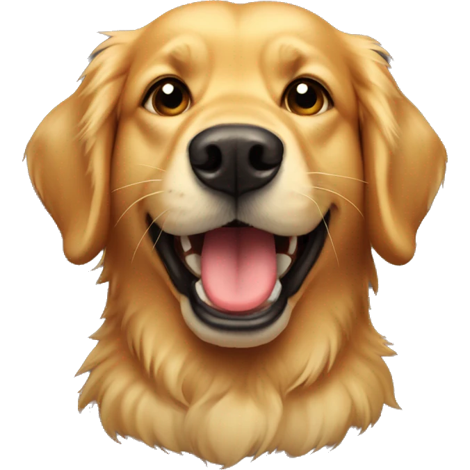 Golden retriever with devil horns  emoji